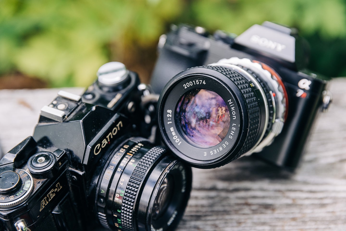 Vintage lenses on cameras