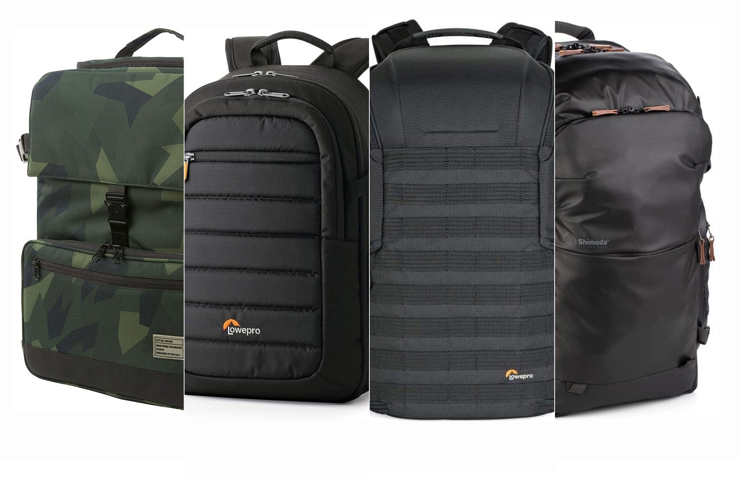 Best camera backpacks composited