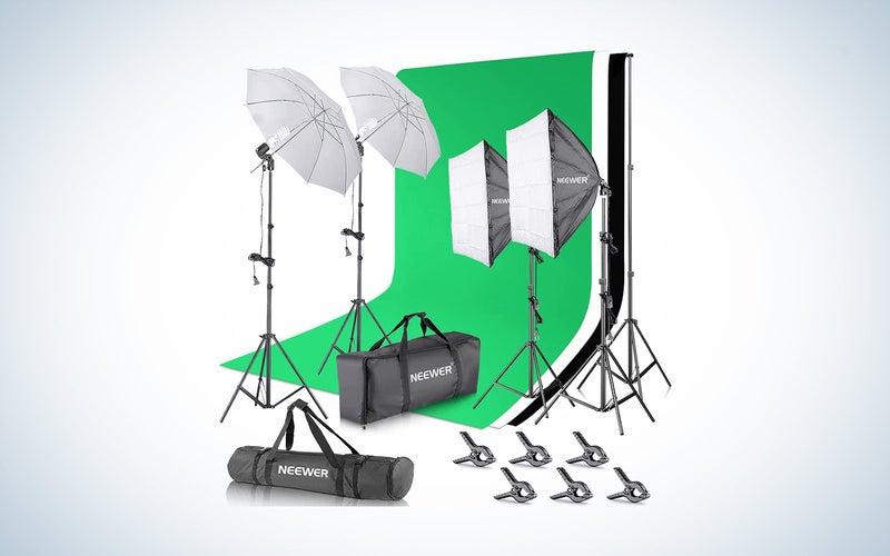 NEEWER Photography Lighting kit with Backdrops